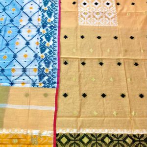 Tangail Jamdani Three-Piece, Color_ Peach